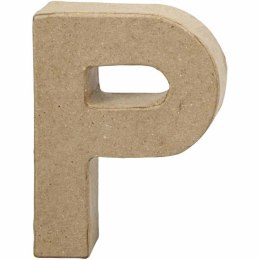 Litera P z papier-mache H: 10 cm