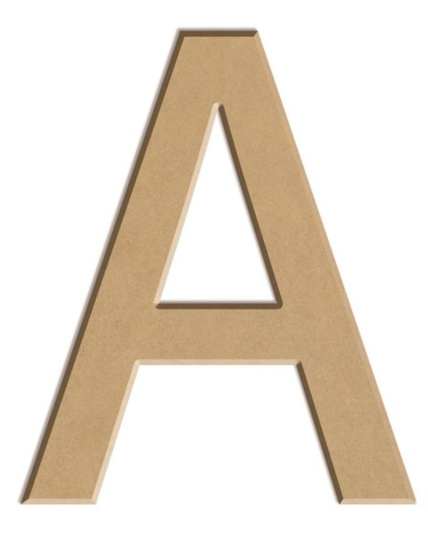 Litera płaska A z MDF H: 10 cm Litera płaska A z MDF H: 10 cm