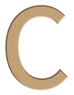 Litera płaska C z MDF H: 10 cm