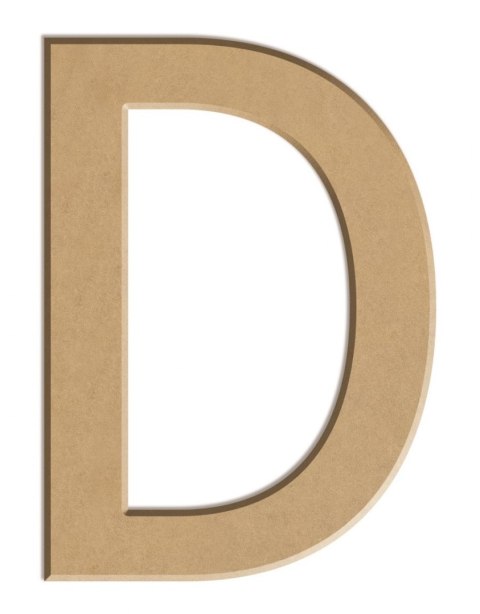 Litera płaska D z MDF H: 10 cm Litera płaska D z MDF H: 10 cm