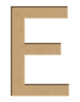Litera płaska E z MDF H: 10 cm