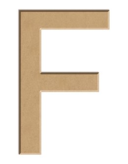 Litera płaska F z MDF H: 40 cm