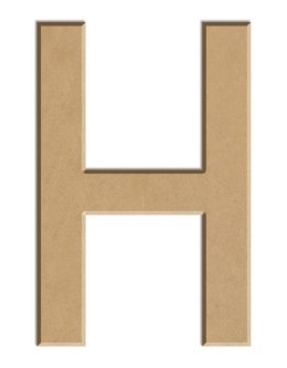 Litera płaska H z MDF H: 10 cm