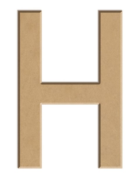 Litera płaska H z MDF H: 10 cm Litera płaska H z MDF H: 10 cm