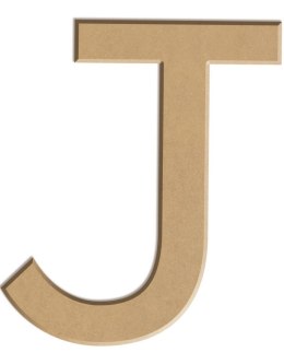 Litera płaska J z MDF H: 10 cm