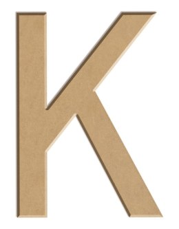 Litera płaska K z MDF H: 10 cm