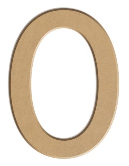 Litera płaska O z MDF H: 40 cm