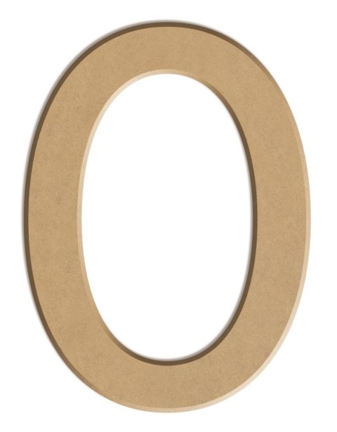 Litera płaska O z MDF H: 40 cm Litera płaska O z MDF H: 40 cm