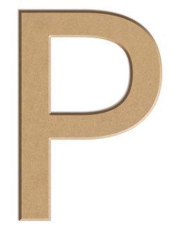 Litera płaska P z MDF H: 10 cm
