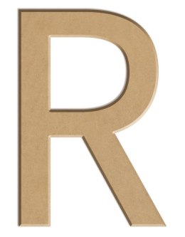 Litera płaska R z MDF H: 10 cm