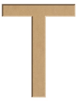 Litera płaska T z MDF H: 10 cm