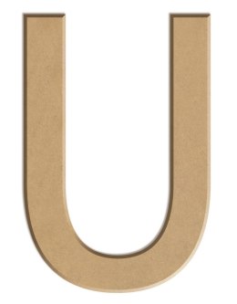 Litera płaska U z MDF H: 10 cm