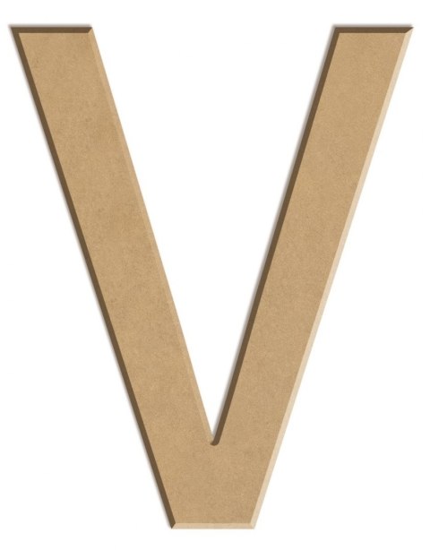 Litera płaska V z MDF H: 40 cm Litera płaska V z MDF H: 40 cm