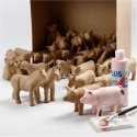 Małe zwierzęta z papier-mache 60 szt. Małe zwierzęta z papier-mache 60 szt.