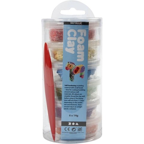 Masa Foam Clay - 6x14g kol. Met. Tęczowe Masa Foam Clay - 6x14g kol. Met. Tęczowe