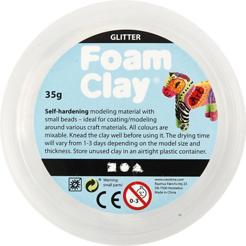 Masa Foam Clay Brokatowa Biała 35 g Masa Foam Clay Brokatowa Biała 35 g