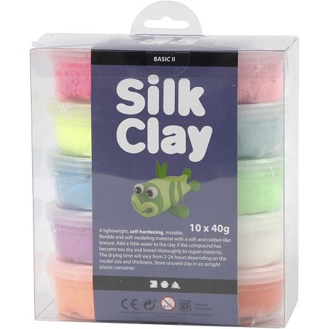 Masa Silk Clay - 10x40g kol. Pastelowe Masa Silk Clay - 10x40g kol. Pastelowe