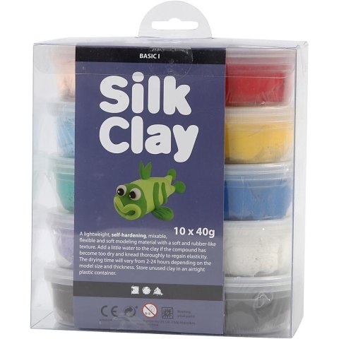 Masa Silk Clay - 10x40g kol. Podstawowe Masa Silk Clay - 10x40g kol. Podstawowe