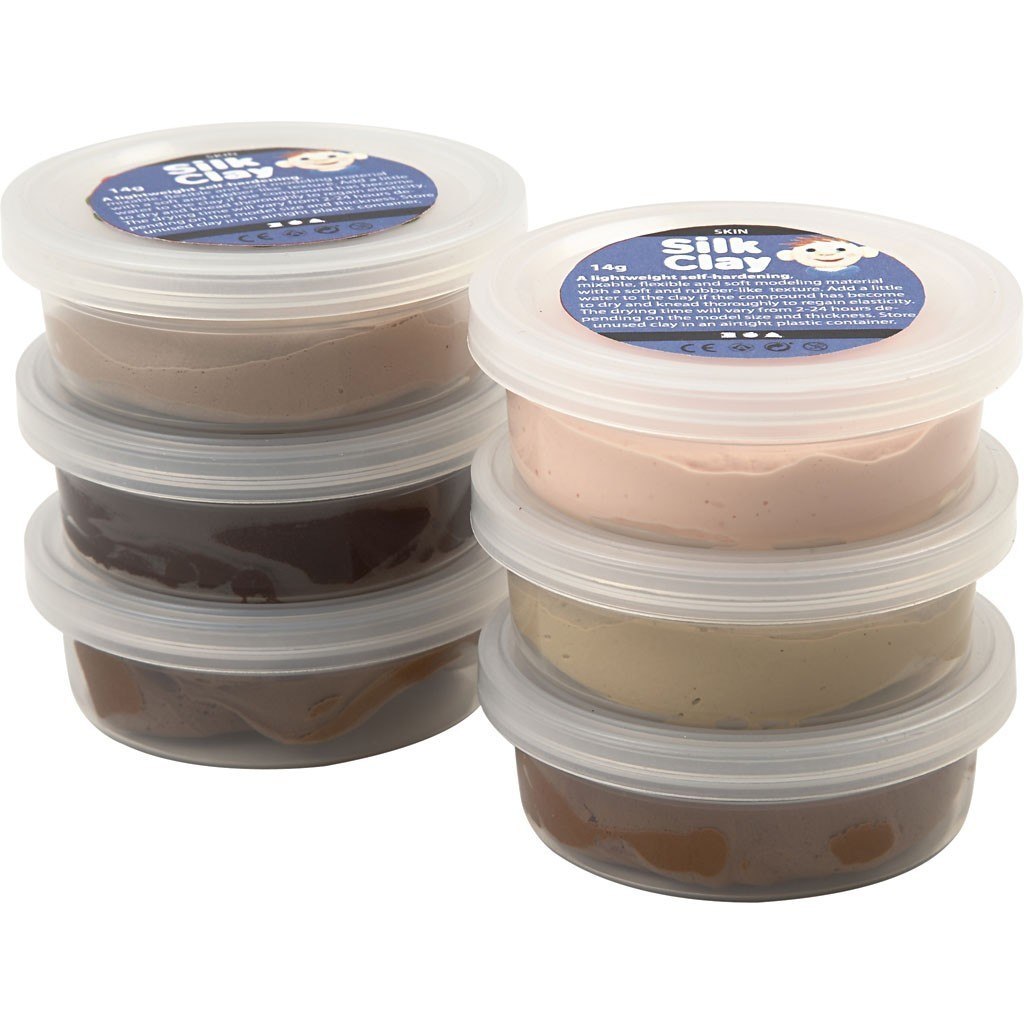 Masa Silk Clay - 6x14g Cieliste i Brązy Masa Silk Clay - 6x14g Cieliste i Brązy