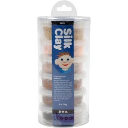 Masa Silk Clay - 6x14g Cieliste i Brązy
