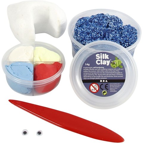 Niebieski potwór z mas Silk i Foam Clay Niebieski potwór z mas Silk i Foam Clay