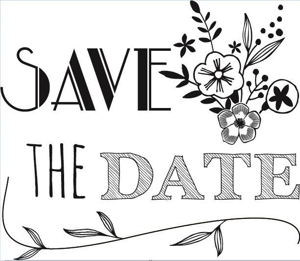 Stempel Napis "Save the Date" Stempel Napis "Save the Date"