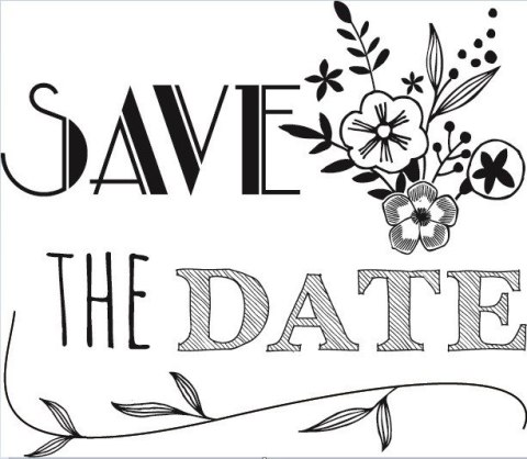 Stempel Napis "Save the Date" Stempel Napis "Save the Date"