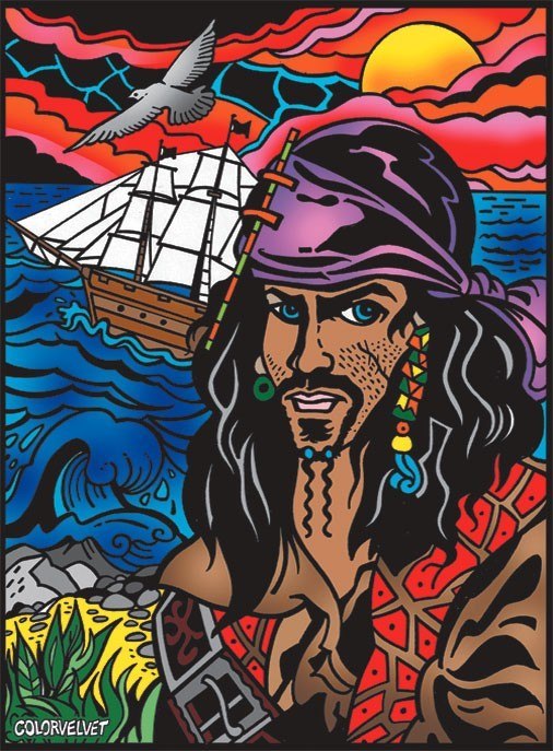 Kolorowanka Welwetowa 47x35 Pirat