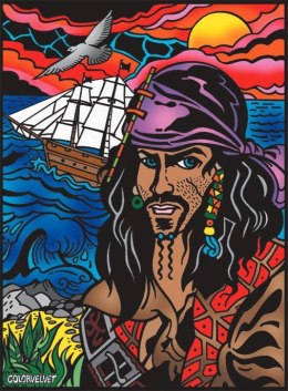 Kolorowanka Welwetowa 47x35 Pirat