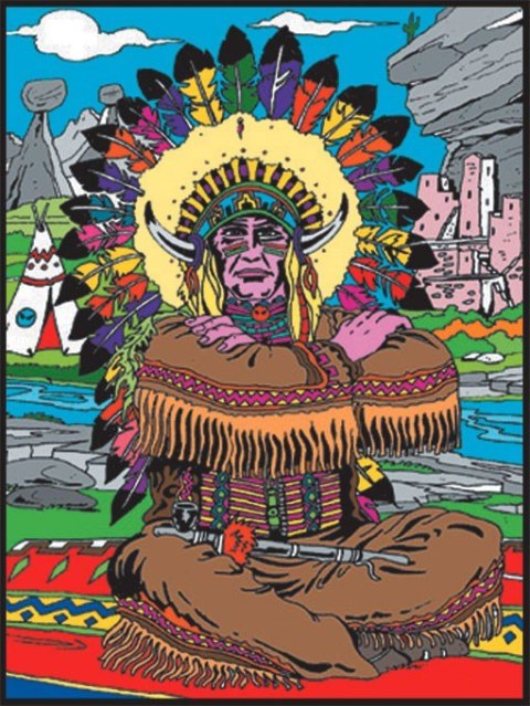 Kolorowanka Welwetowa 47x35 Wódz Indian Kolorowanka Welwetowa 47x35 Wódz Indian