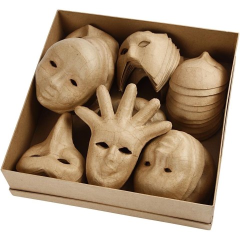 Maski dla dzieci z papier-mache 60 szt. Maski dla dzieci z papier-mache 60 szt.