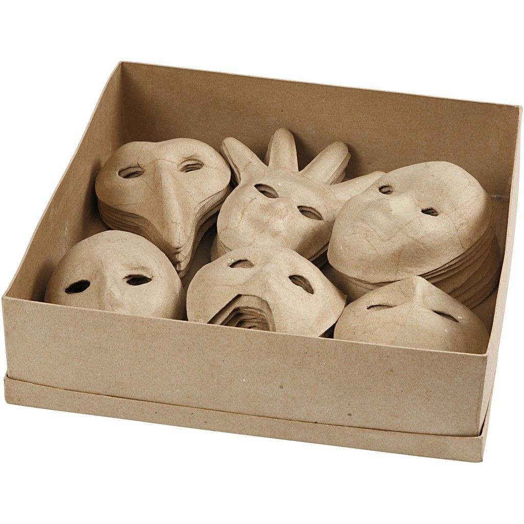 Maski dla dzieci z papier-mache 60 szt. Maski dla dzieci z papier-mache 60 szt.