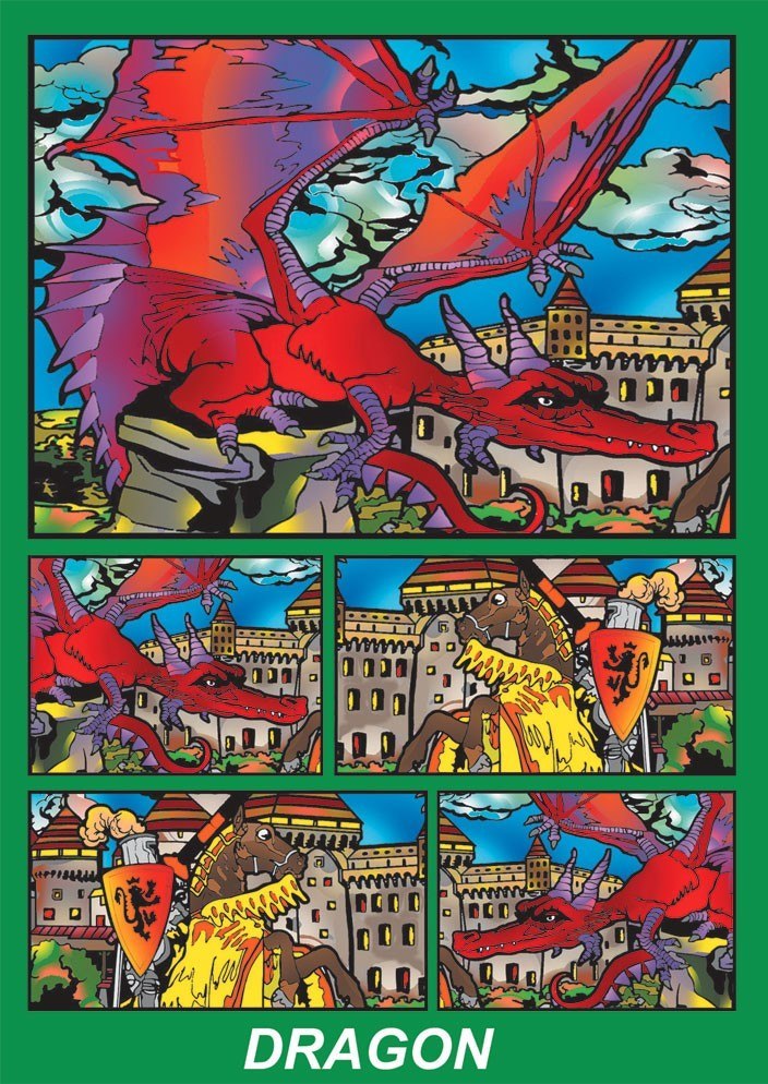 Pudełko COLORVELVET Smok na Zamku Pudełko COLORVELVET Smok na Zamku