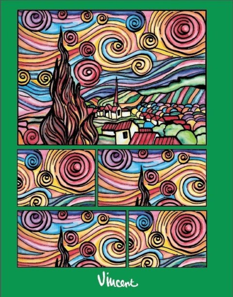 Pudełko COLORVELVET Van Gogh Gwiaździsta Pudełko COLORVELVET Van Gogh Gwiaździsta
