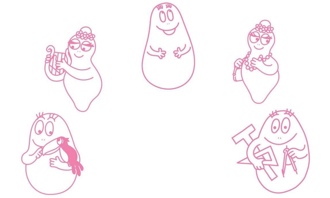 Stempelki BARBAPAPA 5 szt. 18 m+ Stempelki BARBAPAPA 5 szt. 18 m+