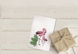 Stemple silikon z wykrojnikami Flamingi