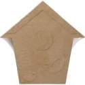 Domek dla ptaków p.-mache płaski H: 18cm Domek dla ptaków p.-mache płaski H: 18cm
