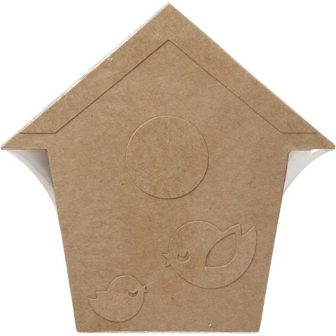 Domek dla ptaków p.-mache płaski H: 18cm Domek dla ptaków p.-mache płaski H: 18cm