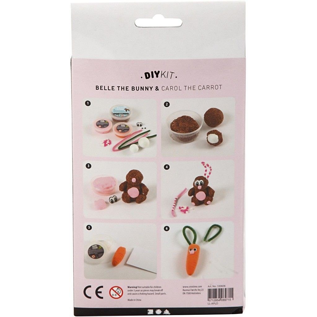 Królik z marchwią z mas Silk i Foam Clay Królik z marchwią z mas Silk i Foam Clay