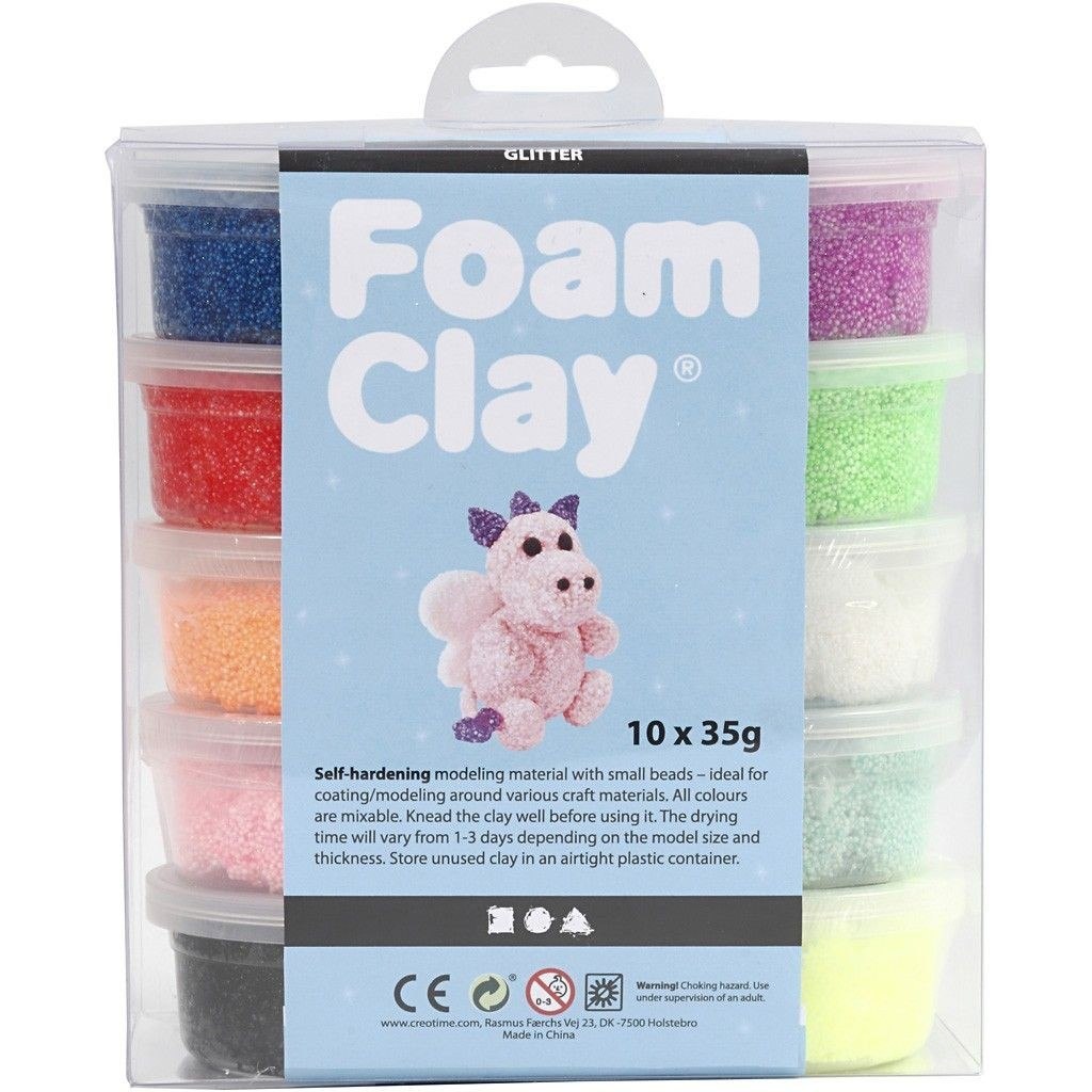 Masa Foam Clay - 10x35g kol. Brokatowe Masa Foam Clay - 10x35g kol. Brokatowe