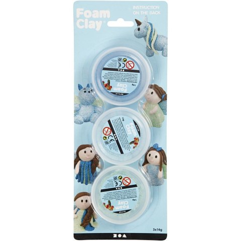 Masa Foam Clay - 3x14g kol. Niebieskości Masa Foam Clay - 3x14g kol. Niebieskości