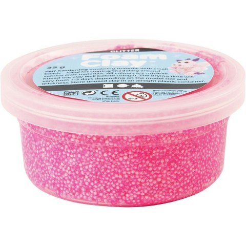 Masa Foam Clay Brokatowa Neon Różowa 35g Masa Foam Clay Brokatowa Neon Różowa 35g