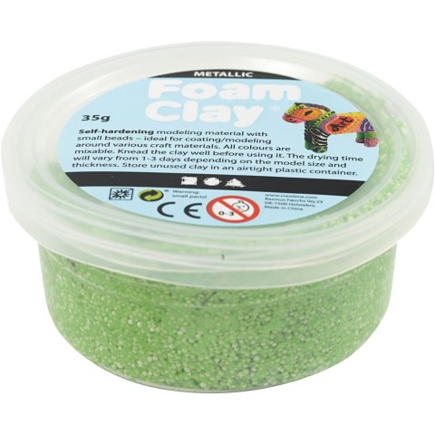 Masa Foam Clay Metaliczna Zielona 35 g Masa Foam Clay Metaliczna Zielona 35 g