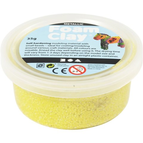 Masa Foam Clay Metaliczna Żółta 35 g Masa Foam Clay Metaliczna Żółta 35 g