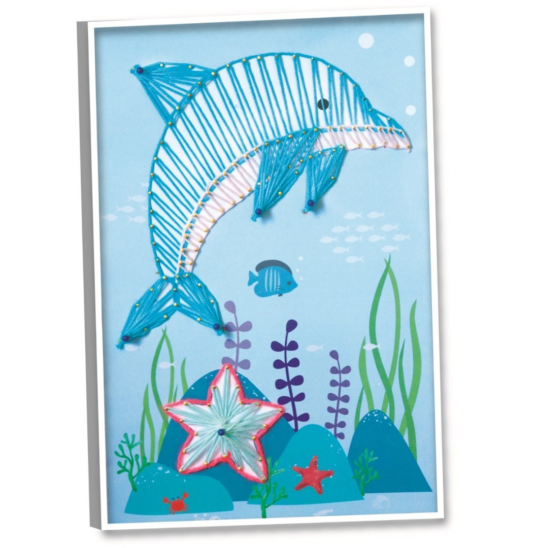 Obrazek z gwoździ i muliny Delfin Obrazek z gwoździ i muliny Delfin