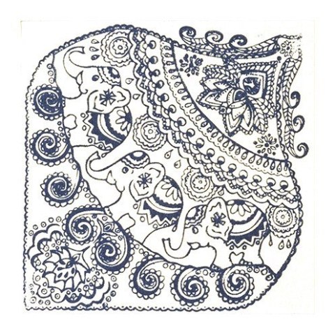 Płytka z teksturą Słoń Indyjski 9x9 cm Płytka z teksturą Słoń Indyjski 9x9 cm