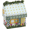 Pudełko Domek z papier-mache H: 10,5 cm Pudełko Domek z papier-mache H: 10,5 cm