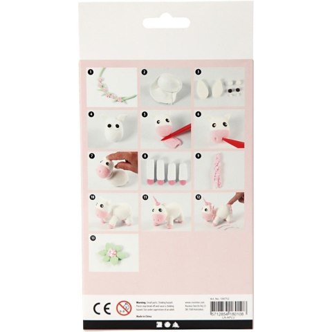 Różowy Jednorożec z mas Silk i Foam Clay Różowy Jednorożec z mas Silk i Foam Clay