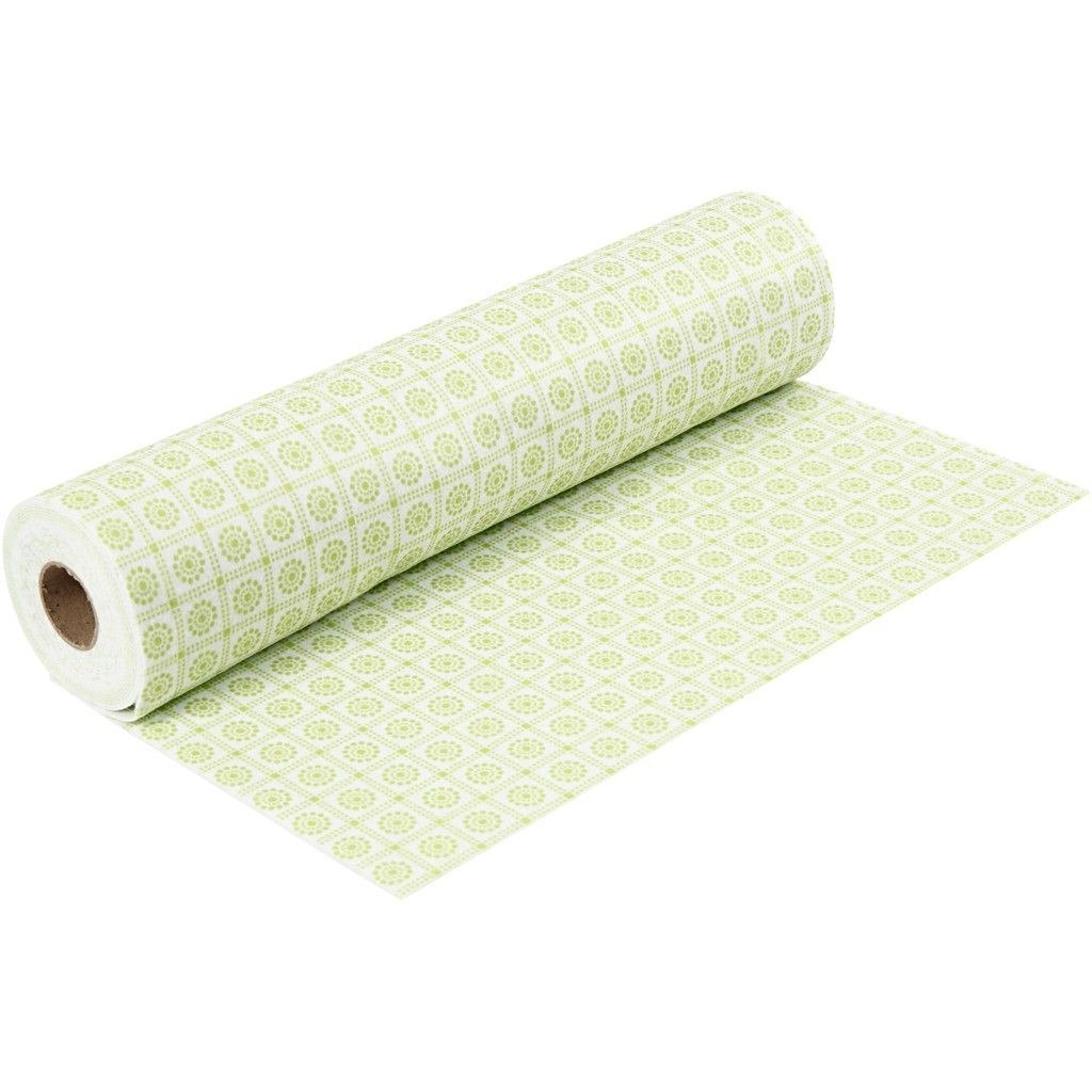 Filc W: 45 cm L: 5m Zielone Kwiatki Filc W: 45 cm L: 5m Zielone Kwiatki