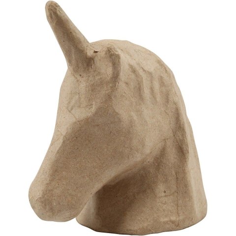 Głowa Jednorożca papier-mache H: 18,5 cm Głowa Jednorożca papier-mache H: 18,5 cm